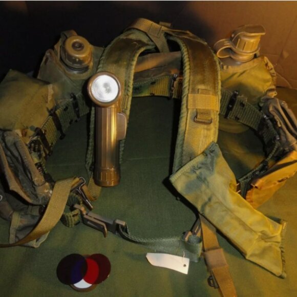 XL VIETNAM ERA LC-1 LOAD CARRYING SUSPENDERS ALICE CLIP OD GREEN LBE RIG LD 3544 - Picture 14 of 16